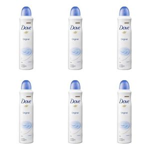 Lot de 6 DOVE Déodorant Spray - 250 ml - Original