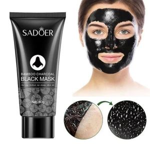 Masque Peel Off Masque Noir Nettoyant Profond Charbon de Bambou Éliminateur de Points Noirs Réducteur de Pores, Retrait des points noirs, réduction des pores, Vitamine C, masque nasal pour nettoyage en profondeur, masque facial détachable