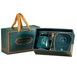 Tasse Chauffante Électrique Avec Sous-Tasse Chauffant + Couvercle + Cuillère – Maintien Au Chaud