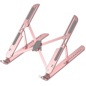 White Label Support Pour Ordinateurs Portables En Aluminium Réglable - Rose Or
