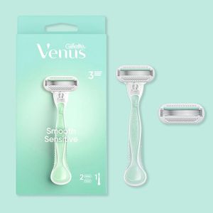 Gillette Venus Rasoir Smooth Sensitive - 3 Lames - Spécial Peaux Sensibles