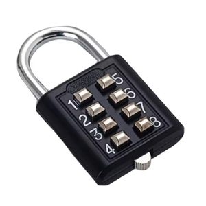 Cadenas antivol à combinaison de code et mot de passe à 8 chiffres