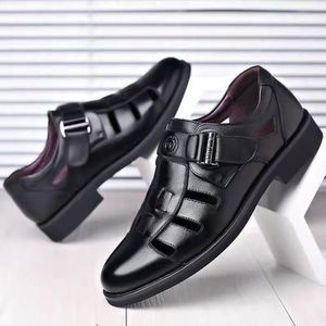 AIDAILU Sandales Pour Hommes Décontractées En Cuir Pu Respirant - Noir.