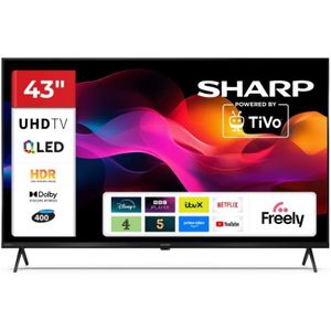 Sharp Téléviseur 43 Pouces - Smart Android google TV- Full HD - Noir