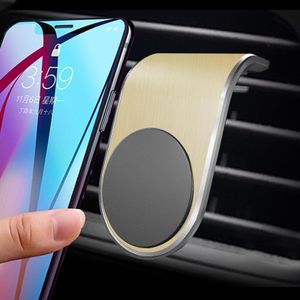 Support de téléphone portable en métal pour voiture avec prise d'air magnétique