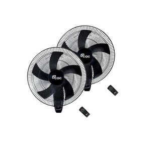 Lot de 2 Ventilateurs Muraux 18 Pouces  - 220V/50Hz - 75W - Ca822015 - Noir