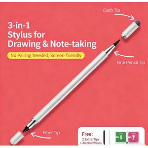 3 en 1 stylet universel pour smartphone Android, tablette iPad, crayon, stylet, écran tactile capacitif, stylo à dessin