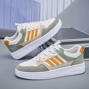 VANHUHU Baskets respirantes pour homme Sports Running Chaussures de planche décontractées Blanc