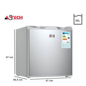 Astech Réfrigérateur - Astech - 2 Portes - Gris - 138 Litres - A+