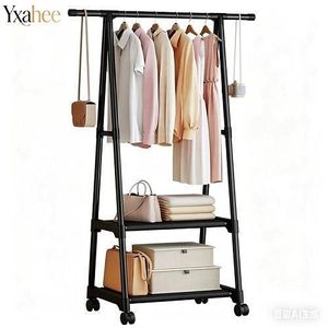 Yxahee Accueil suspendu porte-vêtements, porte-vêtements de coin mural, porte-vêtements de séchage simple, porte-vêtements multi-couches