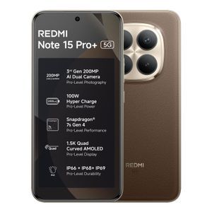 Xiaomi Redmi Note 15 Pro Plus - 6.77" RAM 12GB + rom 512GB- 2SIM - 4G - 200Mpx - Go - brown