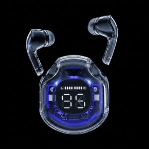 Écouteurs Bluetooth TWS Transparent Avec Écran LED – Son HD, Basses Puissantes, Bluetooth 5.3, Micro HD, Autonomie Longue Durée