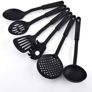 SPATULE Lot de 6 Ustensiles de Cuisine - Noir