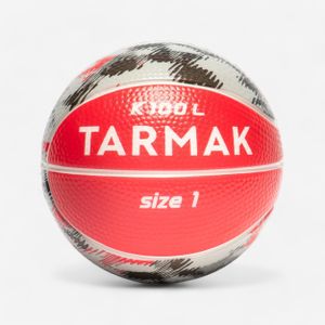 TARMAK Mini ballon de basketball en mousse taille 1 Enfant - K100 rouge gris