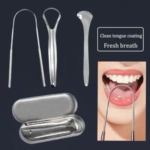Litglobe Ensemble de trois pièces pour nettoyeur buccal et lingual portable avec boîte de rangement