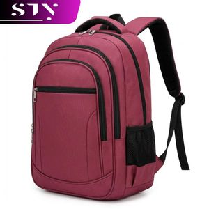 STY Homme sacs ordinateur portable sac à dos multi-poches rouge sacs d’école