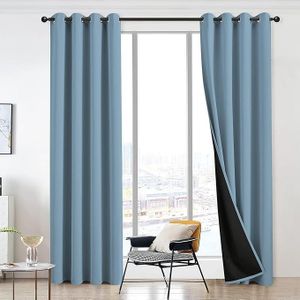 Rideaux occultants 100%, 1-Pack (100cm*200cm, Bleu ciel)