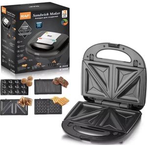 Machine à sandwich 4 en 1 -Toaster Panini - Noir