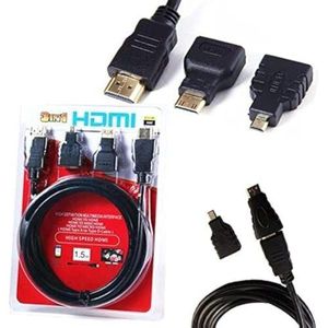 Kit de câble adaptateur HDMI 3 en 1 générique HD pour tablette, PC, TV