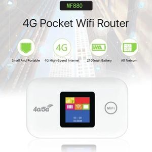 Appareil point d'accès mobile, 150 Mbps, prend en charge 10 utilisateurs, routeur portable 4G LTE avec emplacement pour carte SIM et écran d'affichage, convient pour le voyage.