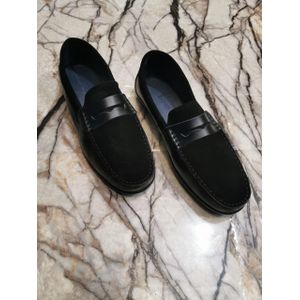 mocassin de Ville en Cuir 100% Véritable et daim  élégant 