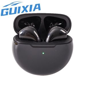 Guixia Écouteurs sans fil Pro6 Bluetooth intra-auriculaires avec microphone intégré et qualité sonore HiFi