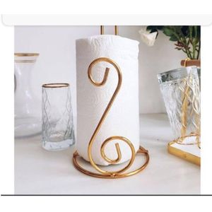 Support mouchoir doré.