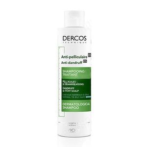 Dercos Shampooing Traitant pour Cheveux Normaux à Gras – Élimine 100% des Pellicules Visibles et Apaise les Démangeaisons – Soin Dermatologique - 200ml