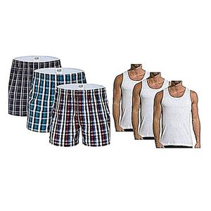 Other Pack de 3 Caleçons Multicolore + 3 Débardeurs Blanc