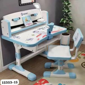 Table Educative Pour Enfants - Rose - Ensemble Bureau + Chaise Table d'étude pour Enfant avec Casiers et Etagère