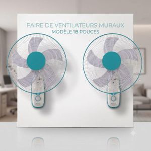 Lot de 2 Ventilateurs Muraux 18" - FW45-801