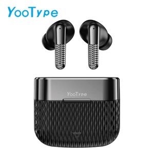 YooType Écouteurs Intra Sans Fil Bluetooth BT6.0, écouteur sans，anti‑bruit, son stéréo HiFi, TWS Bluetooth,longue autonomie, Noir