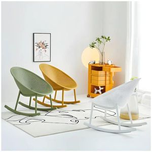 Chaise à Bascule Design Moderne – Fauteuil Relax Confortable pour Salon, Chambre et Terrasse Couleur vert