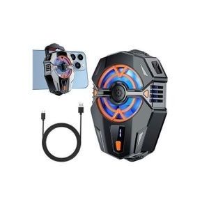 Refroidisseur de téléphone portable avec ventilateur LED, dissipateur thermique magnétique (avec clip)