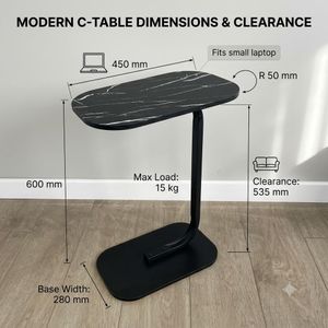 Table de Lit et Bout de Canapé Moderne – Table d'Appoint Gain de Place (45x30x60cm)