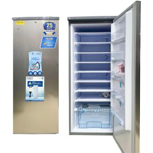 Solstar Congélateur Vertical - 295 Litres – 8 Compartiments – Plaque Aluminium – Gris – FR305