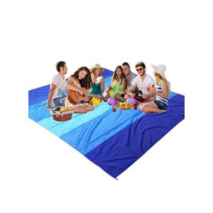 TodyJeyHo Couverture de plage imperméable et anti-sable, tapis de plage 79" X 83" /10'x9' pour 2-8 adultes, séchage rapide, accessoires de pique-nique en plein air pour voyage, camping, randonnée