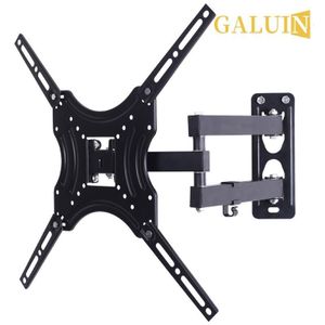 GALUIN Support TV pivotant mural Blanc - TV LED (14" à 42") - Noir