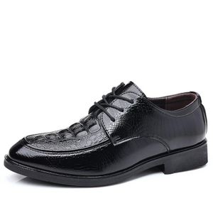 GLARPEBIE Chaussures En Cuir Pour Hommes Chaussures Formelles Pour Hommes Chaussures à enfiler à pampilles pour hommes - Noir