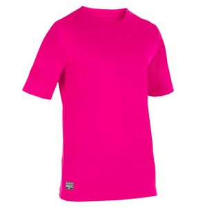 Olaian Water Tee Shirt Anti Uv Surf Manches Courtes Enfant Rose By Decathlon