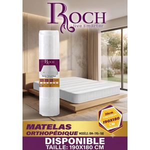 Roch Matelas Orthopédique ROCH RM-190-180 – 190 × 180 cm Épaisseur 20 cm