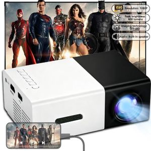Mini projecteur HD téléphone écran partagé son intégré nuit en chambre