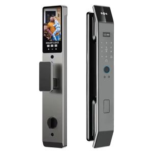 Tuya Serrure connectée avec caméra, Wi-Fi, serrure numérique intelligente, serrure connectée pour porte d'entrée, serrure de porte sans clé, Wi-Fi et NFC.