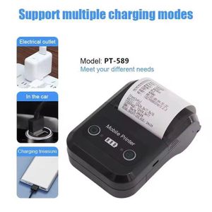 Mini-imprimante d'étiquettes thermique portable,