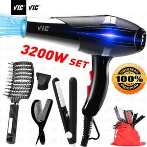VIC Sèche-cheveux 3200W - Chauffage Rapide et Air Ionique Froid