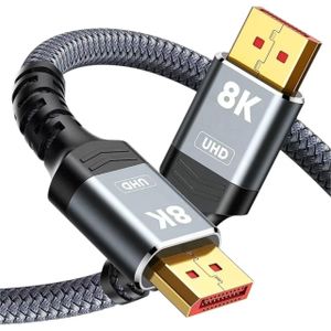 Câble DisplayPort 1.4 Certifié VESA - 8K@60Hz / 4K@144Hz (1,5m)