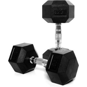 Haltère Musculation - Poids de musculation - biceps 2 x 5 kg - Noir