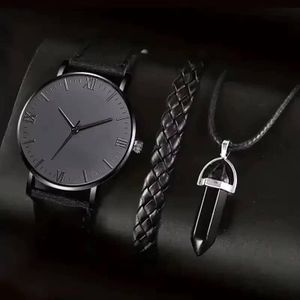 Montre et bracelets Hommes 3 pièces ensemble de luxe H/F