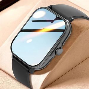 Montre intelligente ultra-mince 2,2 pouces Appels Bluetooth Notification d'information Montre de sport intelligente étanche