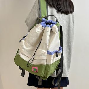 Sac à dos décontracté avec fermeture à cordon, sac de voyage grande capacité